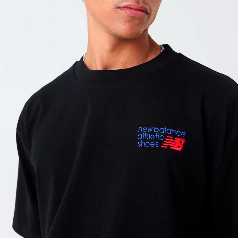 POLERA LIFESTYLE HOMBRE NEW BALANCE ATHLETICS PREMIUM NEGRA - 4