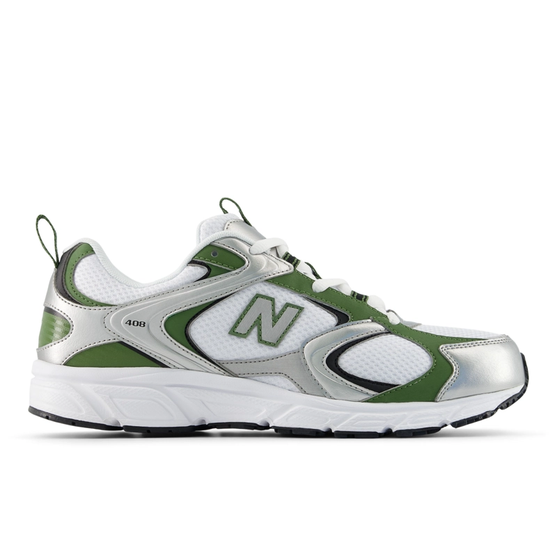ZAPATILLAS URBANAS UNISEX NEW BALANCE 408 BLANCAS/VERDE - 1