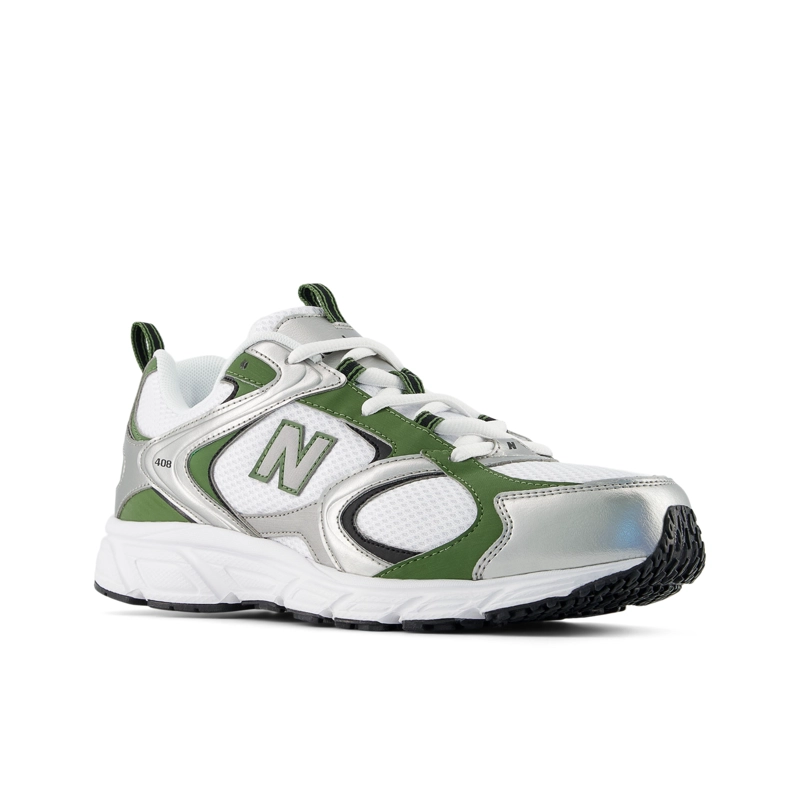 ZAPATILLAS URBANAS UNISEX NEW BALANCE 408 BLANCAS/VERDE - 3