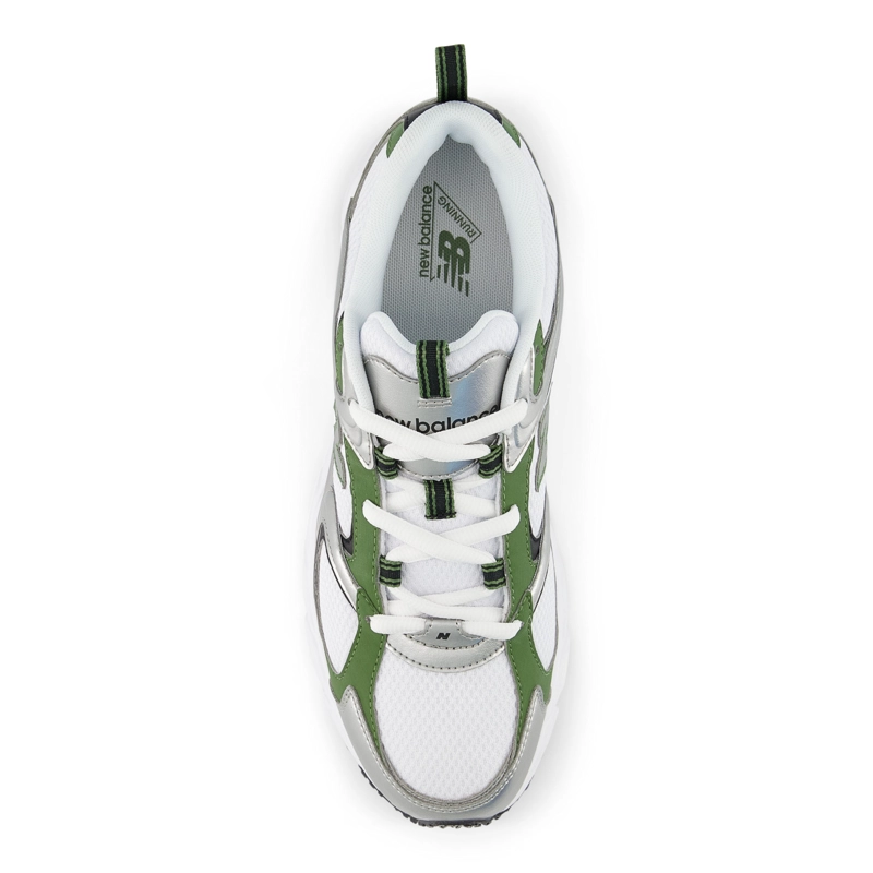 ZAPATILLAS URBANAS UNISEX NEW BALANCE 408 BLANCAS/VERDE - 4