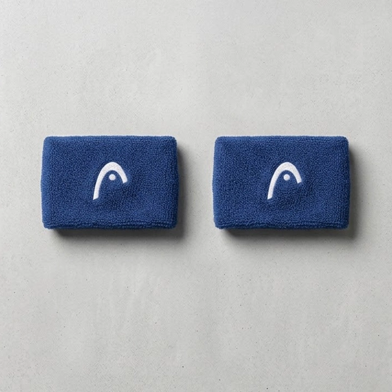MUÑEQUERA TENIS HEAD WRISTBAND 2.5' AZUL MARINO - 2