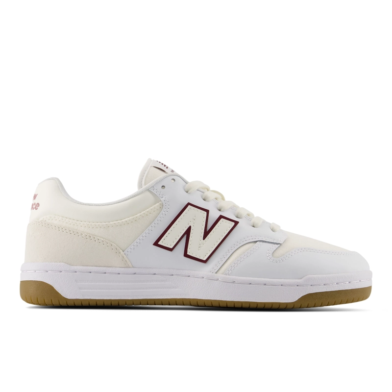 ZAPATILLAS URBANAS UNISEX NEW BALANCE 480 LOW BLANCAS/ROJA - 1