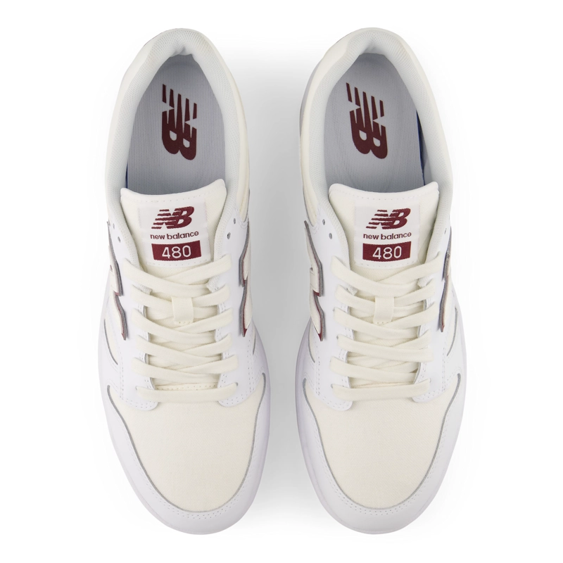 ZAPATILLAS URBANAS UNISEX NEW BALANCE 480 LOW BLANCAS/ROJA - 3