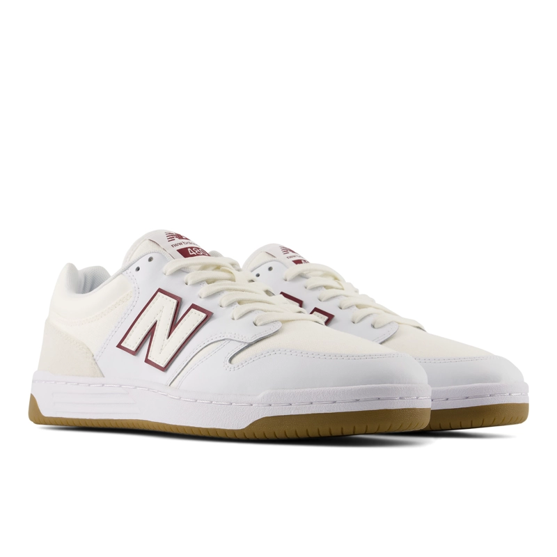 ZAPATILLAS URBANAS UNISEX NEW BALANCE 480 LOW BLANCAS/ROJA - 4