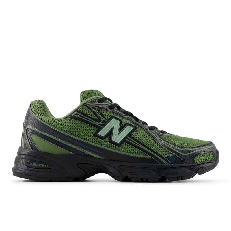 ZAPATILLAS URBANAS UNISEX NEW BALANCE 740 VERDE/NEGRAS - 1