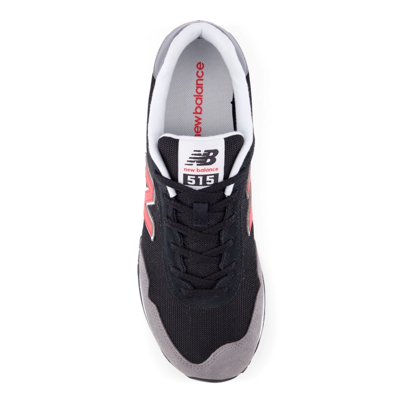 ZAPATILLAS URBANAS HOMBRE NEW BALANCE 515 NEGRO/GRIS/ROJO - 3