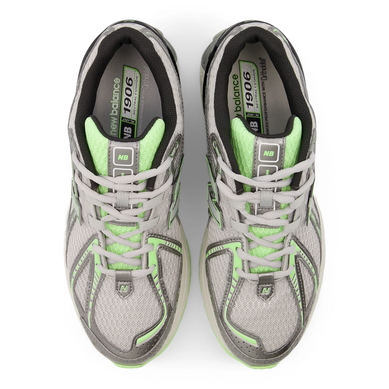 ZAPATILLAS URBANAS UNISEX NEW BALANCE 1906 R GRIS/VERDES - 3