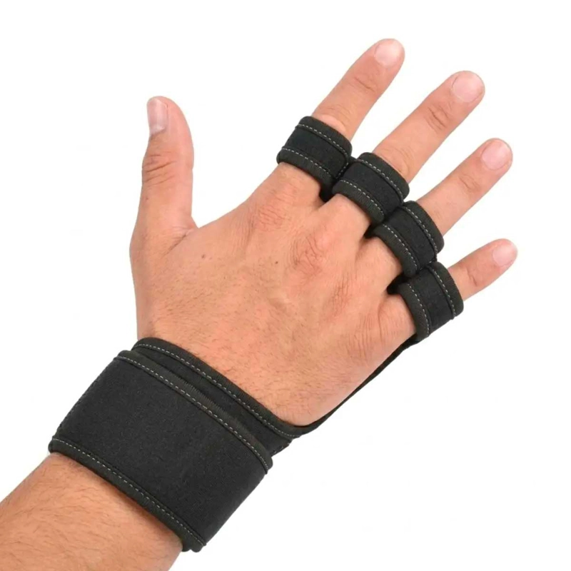 GUANTES PARA PESAS BLU FIT POWER GRIP GRIS - 4