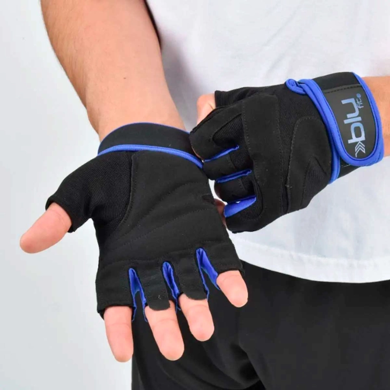 GUANTES PARA PESAS HOMBRE BLU FIT WW AZUL - 2