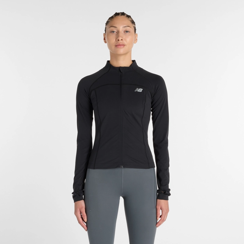 POLERON RUNNING MUJER NEW BALANCE HARMONY FITTED FULL NEGRO - 1