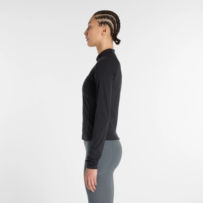 POLERON RUNNING MUJER NEW BALANCE HARMONY FITTED FULL NEGRO - 6