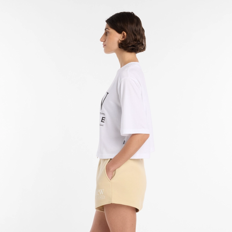 POLERA LIFESTYLE MUJER NEW BALANCE REIMAGINED RELAXED BLANCA - 5