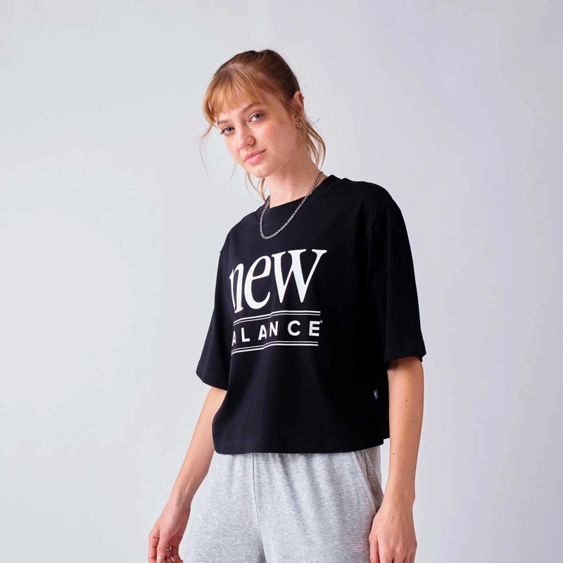POLERA LIFESTYLE MUJER NEW BALANCE REIMAGINED RELAXED NEGRA - 3