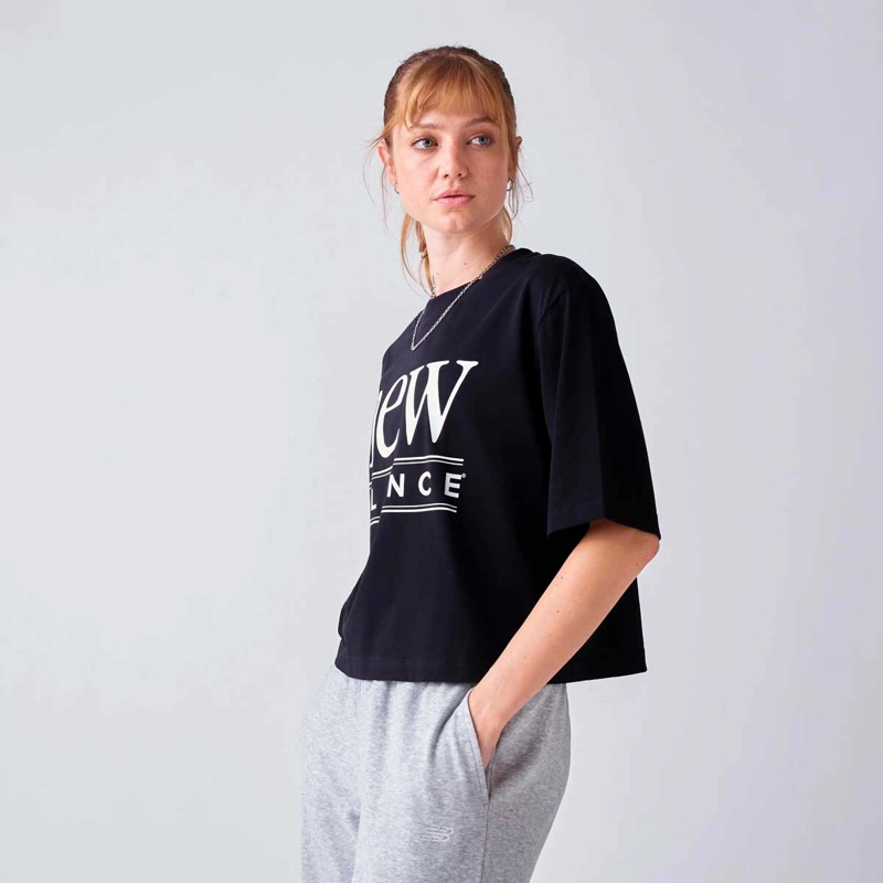 POLERA LIFESTYLE MUJER NEW BALANCE REIMAGINED RELAXED NEGRA - 5