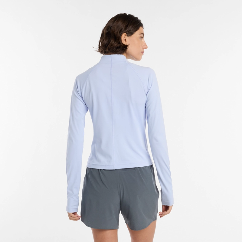 POLERON RUNNING MUJER NEW BALANCE HARMONY FITTED CELESTE - 2