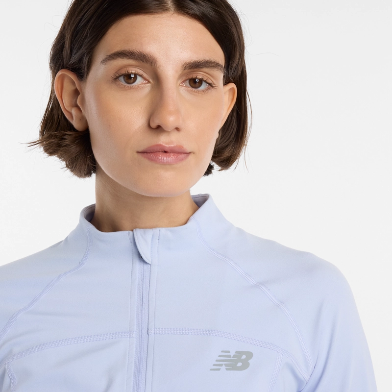 POLERON RUNNING MUJER NEW BALANCE HARMONY FITTED CELESTE - 3