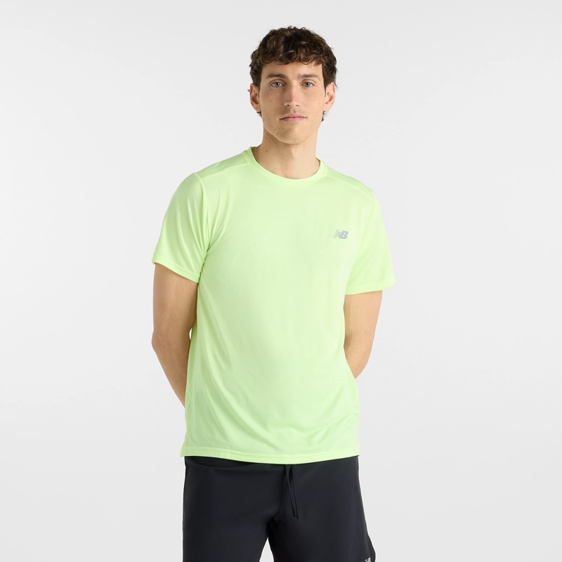 NEW BALANCE POLERA RUNNING HOMBRE NEW BALANCE SPORT ESSENTIAL AMARILLA