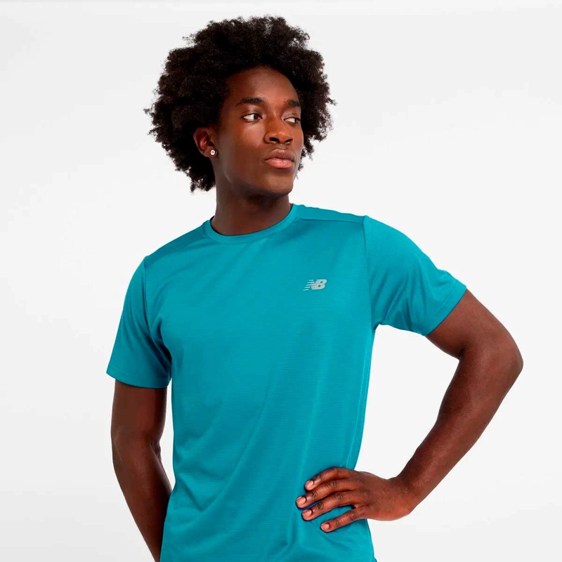 POLERA RUNNING HOMBRE NEW BALANCE SPORT ESSENTIALS AZUL - 4