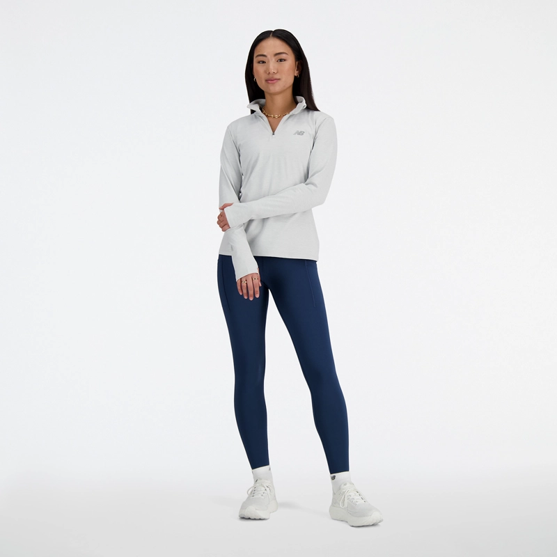 POLERON RUNNING MUJER NEW BALANCE SPORT ESSENTIAL SPACE GRIS - 1