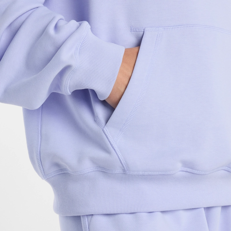 POLERON LIFESTYLE MUJER NEW BALANCE FLEECE HOODIE CELESTE - 4