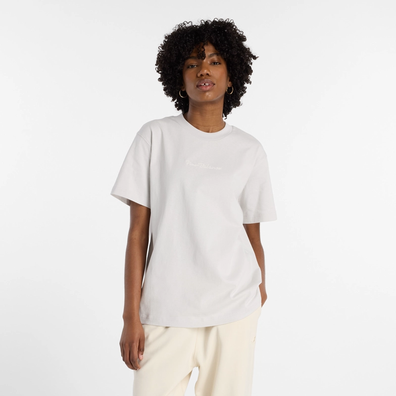 POLERA LIFESTYLE MUJER NEW BALANCE ATHLETICS SCRIPT BLANCA - 1