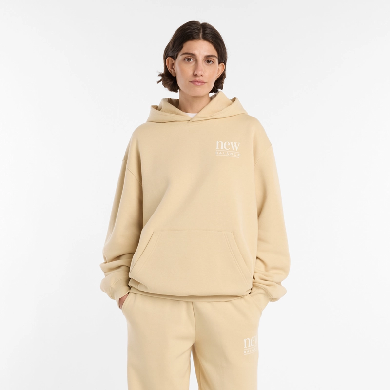 POLERON LIFESTYLE MUJER NEW BALANCE REIMAGINED FLEECE BEIGE - 1