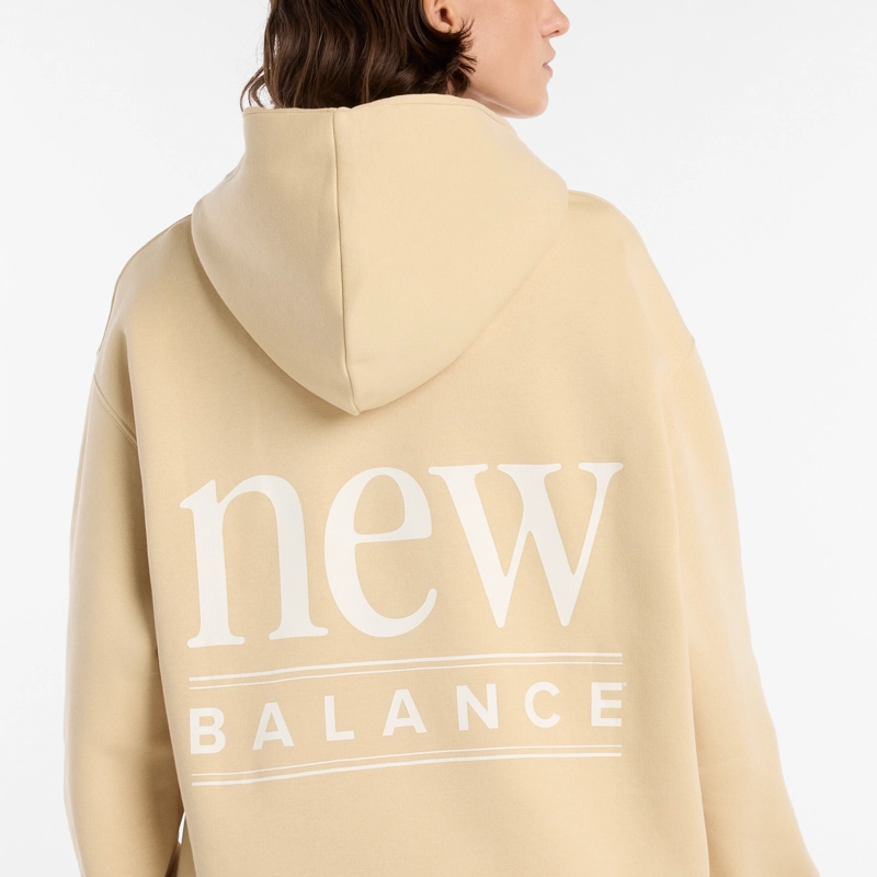 POLERON LIFESTYLE MUJER NEW BALANCE REIMAGINED FLEECE BEIGE - 5
