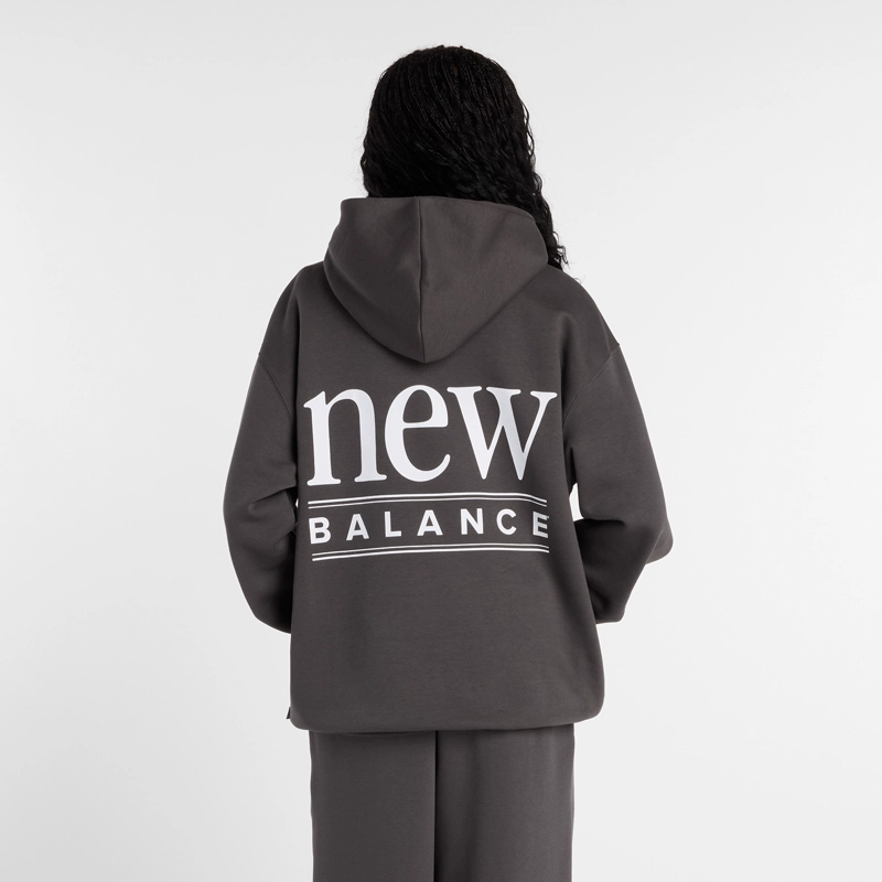 POLERON LIFESTYLE MUJER NEW BALANCE REIMAGINED FLEECE NEGRO - 2