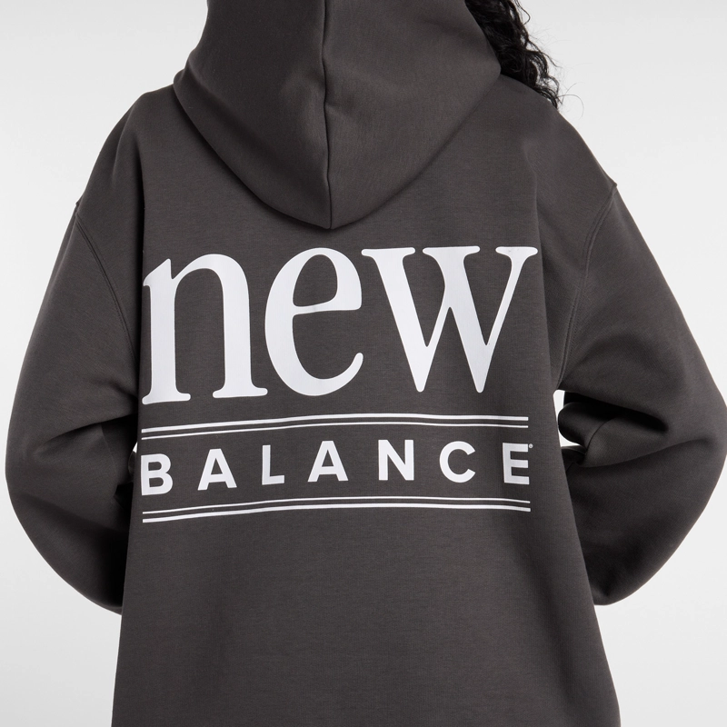 POLERON LIFESTYLE MUJER NEW BALANCE REIMAGINED FLEECE NEGRO - 5