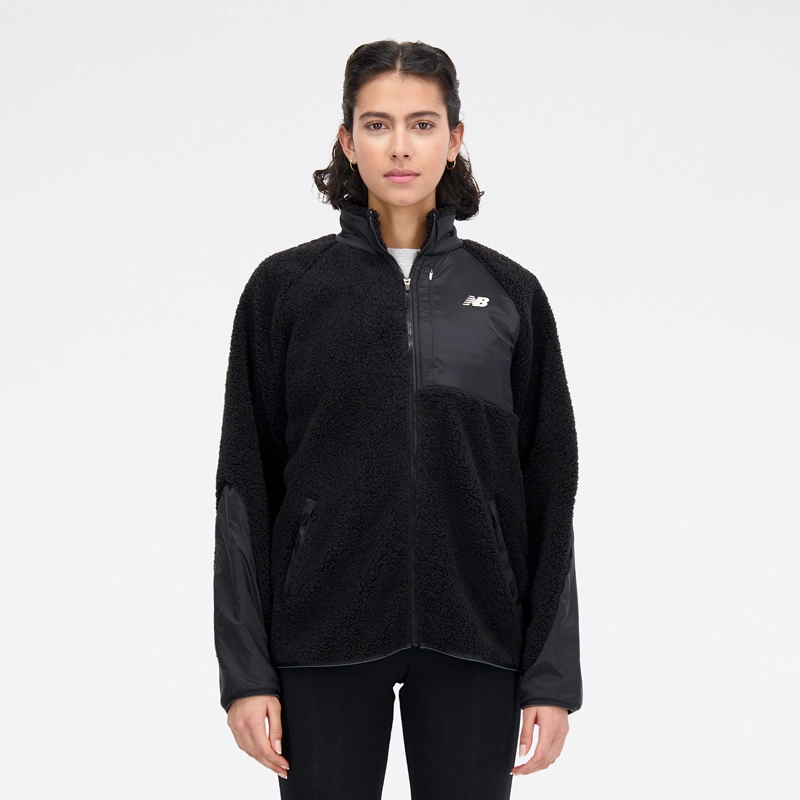 POLERON POLAR OUTDOOR MUJER NEW BALANCE FULL ZIP NEGRO - 1