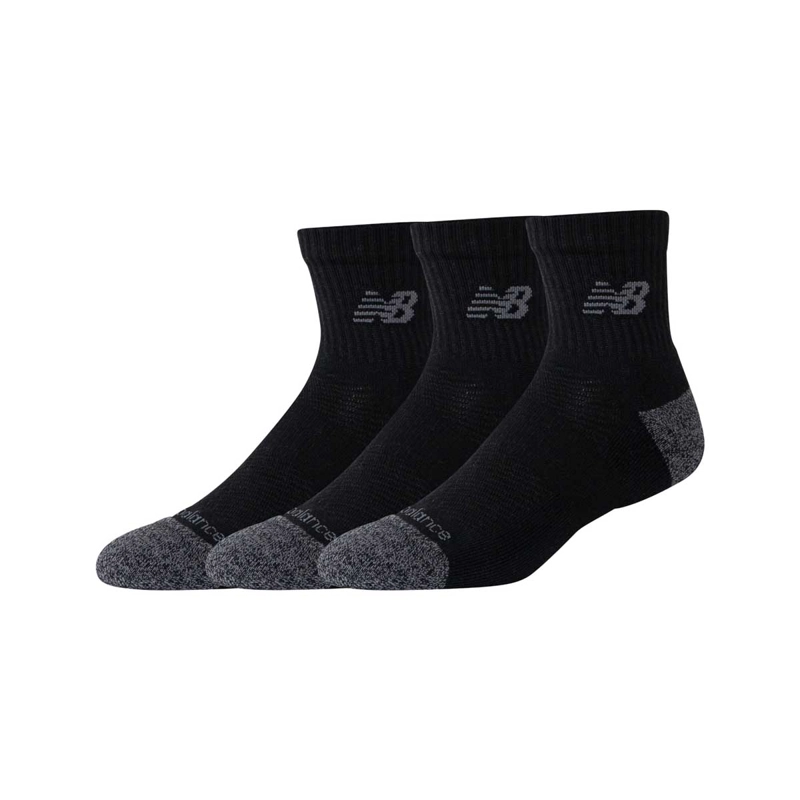CALCETINES 3 PARES UNISEX NEW BALANCE ACTIVE QUARTER NEGRO - 1