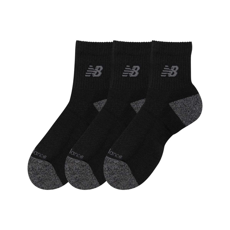 CALCETINES 3 PARES UNISEX NEW BALANCE ACTIVE QUARTER NEGRO - 2