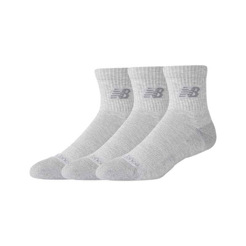 CALCETINES 3 PARES UNISEX NEW BALANCE ACTIVE QUARTER GRIS - 1