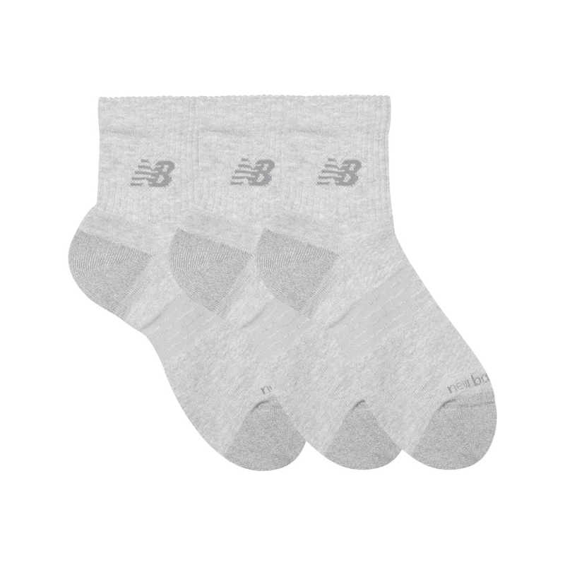 CALCETINES 3 PARES UNISEX NEW BALANCE ACTIVE QUARTER GRIS - 3