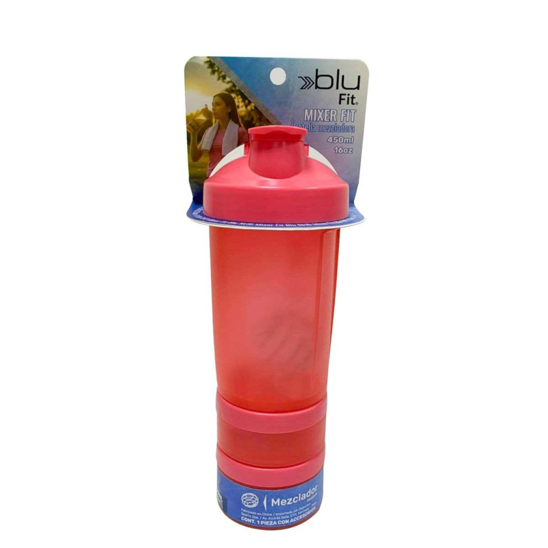 BOTELLA MIXER BLU FIT ROSADO 450 ML - 4
