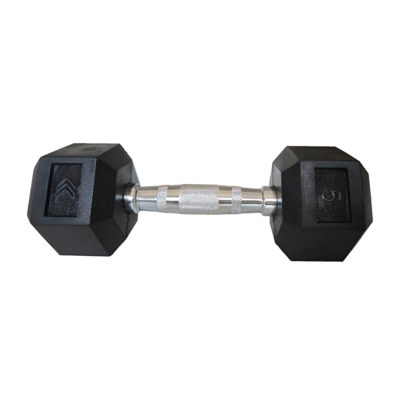 MANCUERNA HEXAGONAL ENTRENAMIENTO BLU FIT 5 KG NEGRO - 2