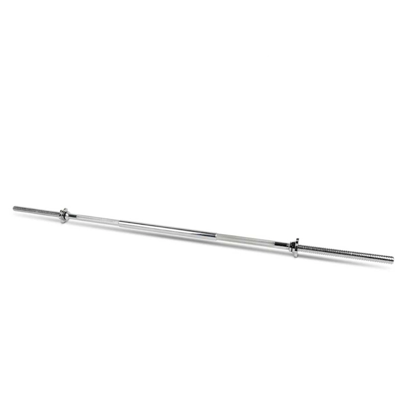 BARRA RECTA LARGA BLU FIT ACERO CROMADO COLLARES ROSCA 180CM - 2