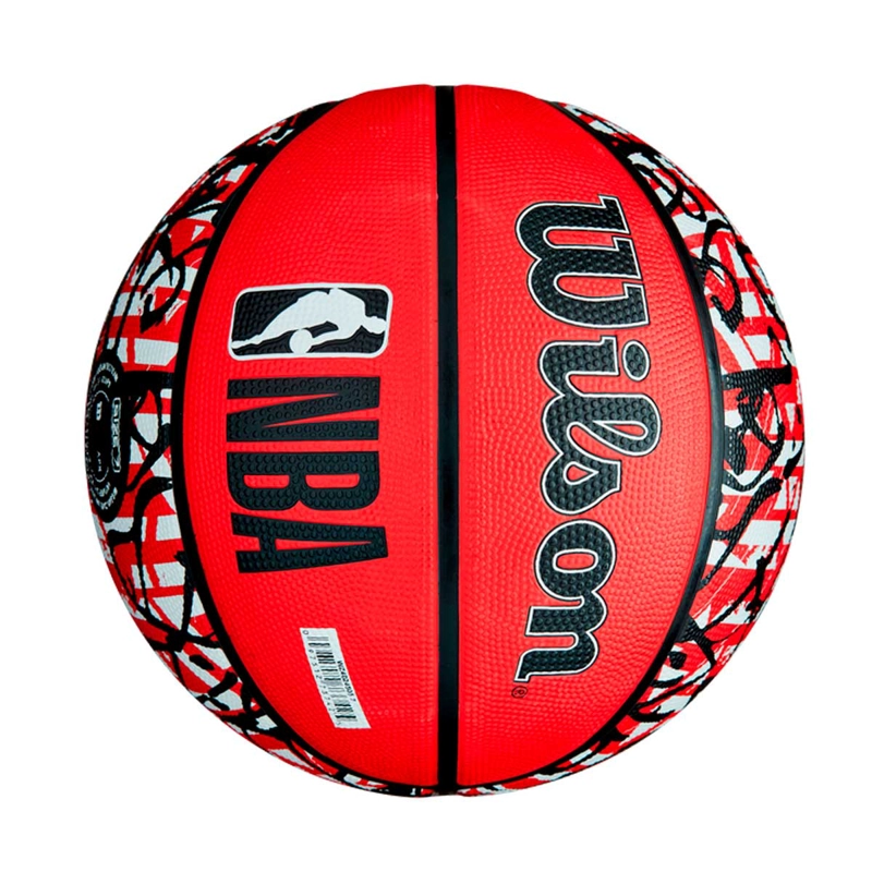 BALON BASQUETBOL WILSON NBA TEAM GRAFFITI BULLS N°7 ROJO - 2