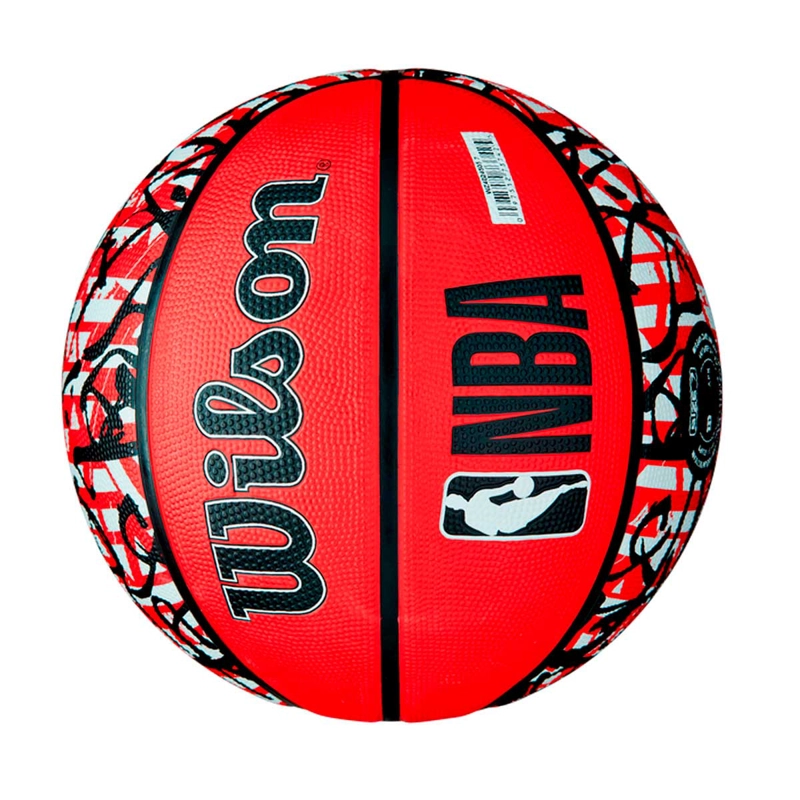 BALON BASQUETBOL WILSON NBA TEAM GRAFFITI BULLS N°7 ROJO - 3