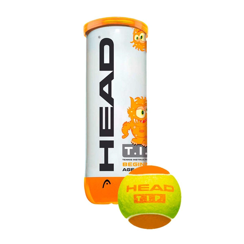 PELOTA TENIS HEAD TIP ORANGE 3B BICOLOR - 1