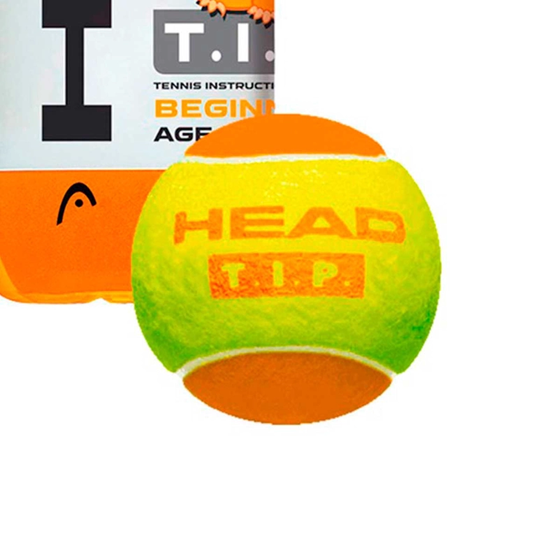 PELOTA TENIS HEAD TIP ORANGE 3B BICOLOR - 2