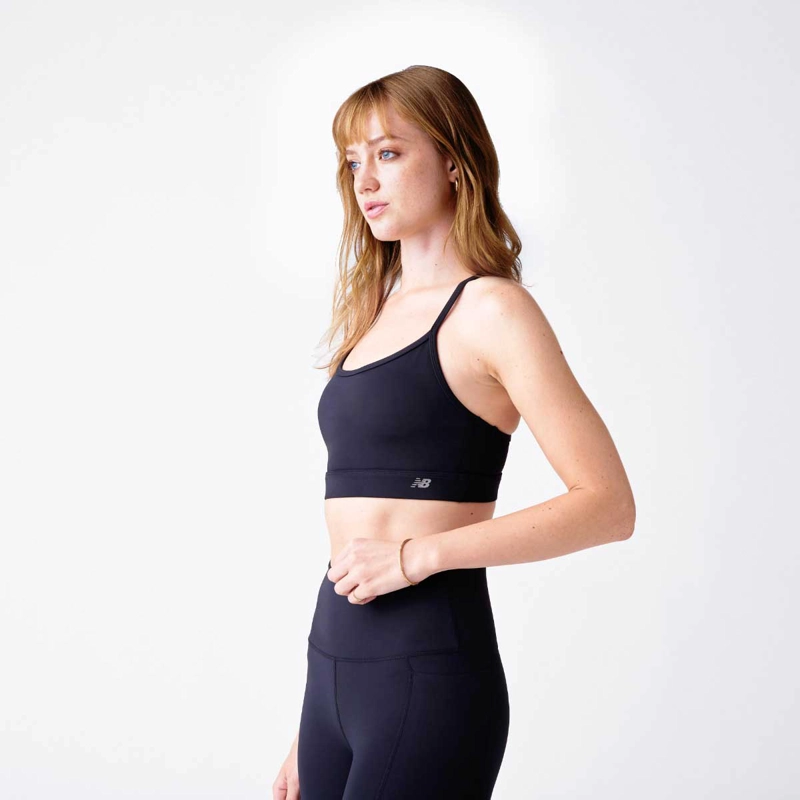 PETO RUNNING MUJER NEW BALANCE ESSENTIAL YOGA BRA NEGRO - 3