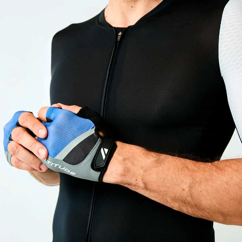 GUANTE CICLISMO HOMBRE ALTITUDE MTB SHORT FINGER AZUL - 4