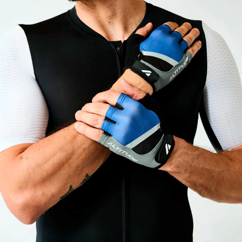 GUANTE CICLISMO HOMBRE ALTITUDE MTB SHORT FINGER AZUL - 5