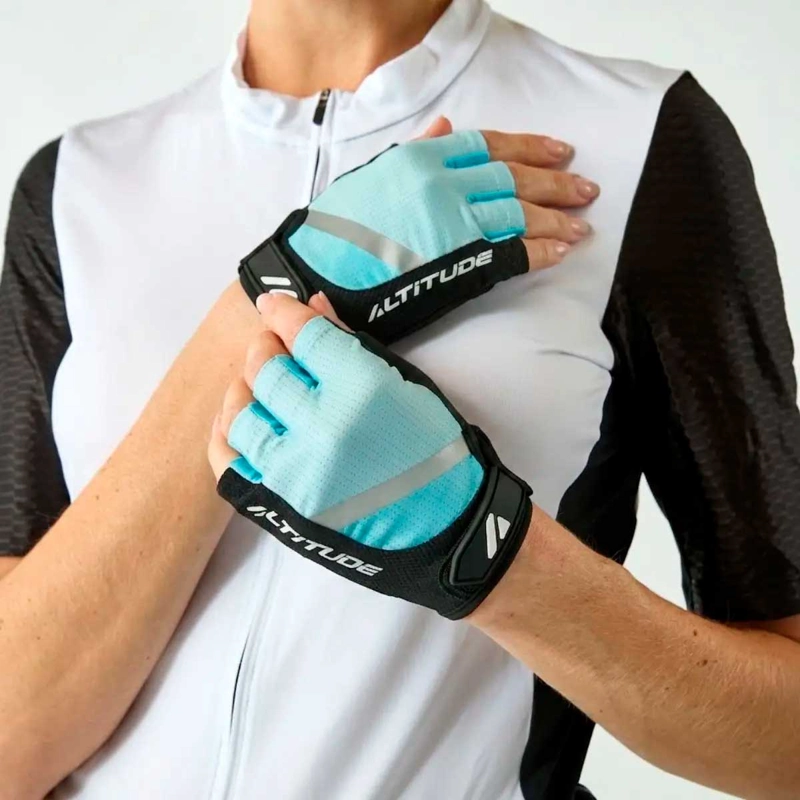 GUANTE CICLISMO MUJER ALTITUDE MTB SHORT FINGER VERDE - 1