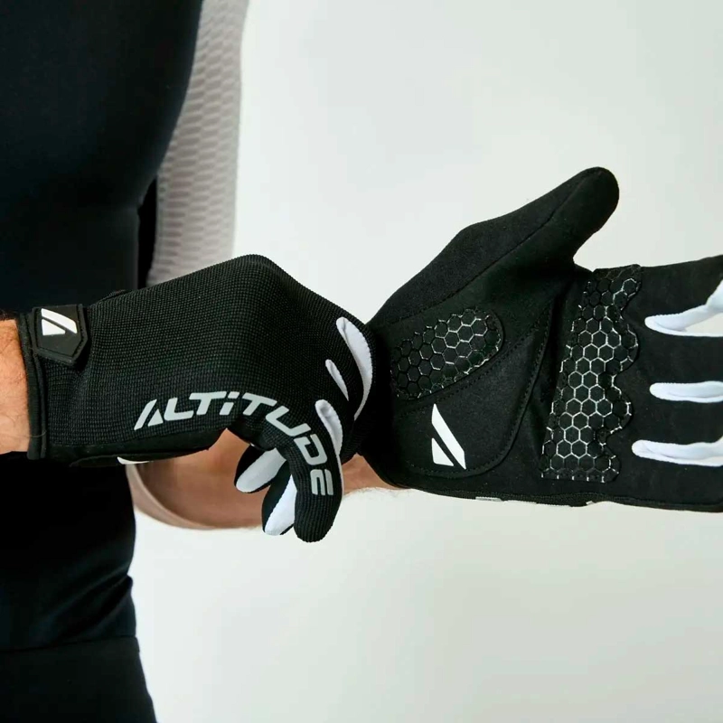 GUANTE CICLISMO HOMBRE ALTITUDE MTB LONG FINGER NEGRO - 4
