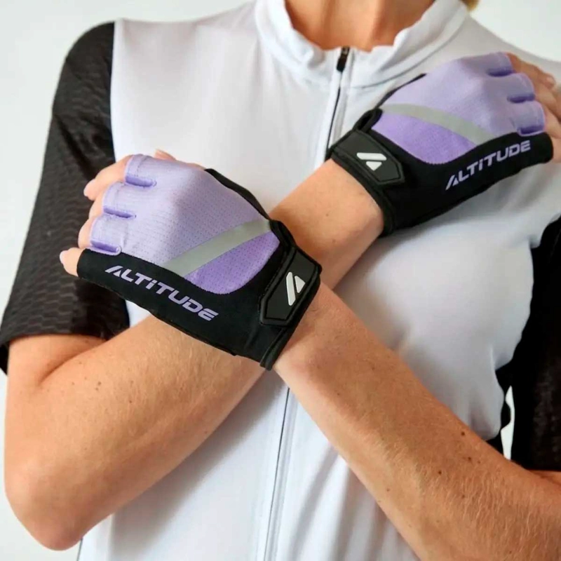 GUANTE CICLISMO MUJER ALTITUDE MTB SHORT FINGER VIOLETA - 1