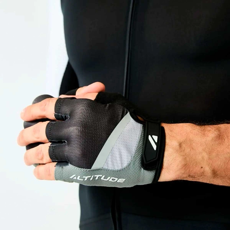 GUANTE CICLISMO HOMBRE ALTITUDE MTB SHORT FINGER NEGRO - 2