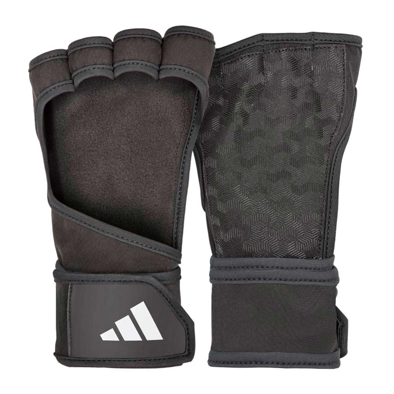 GUANTES FITNESS UNISEX ADIDAS OPEN BACK TRAINING NEGRO - 2