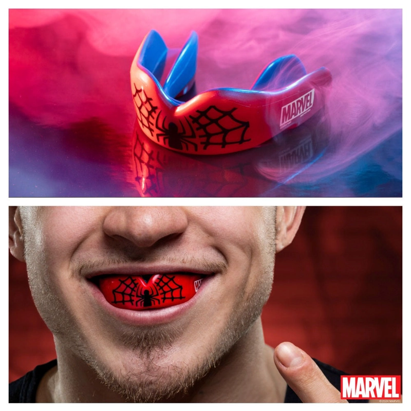 PROTECTOR BUCAL HOMBRE SAFEJAWZ MARVEL SPIDER MAN ROJO - 2